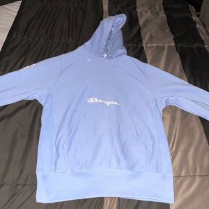 BABY BLUE CHAMPION HOODIE